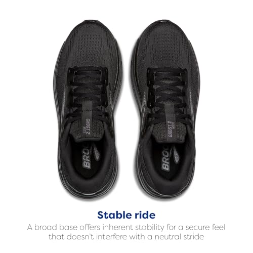 Brooks Women’s Ghost Max 2 Neutral Running & Walking Shoe - Black/Black/Ebony - 11 Medium