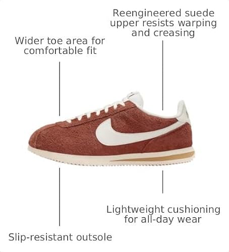 Nike Cortez SE Suede Men's Shoes (HF3142-200, Dark Russet/Flax/Muslin/Sail) Size 8