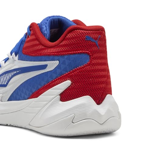 Puma Men's Dagger Basketball Shoes, White-Mountain Blue-for All Time Red AH25, 9