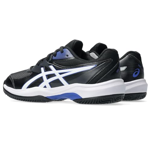 ASICS Boy's Sneaker, Black White, 6 Big Kid