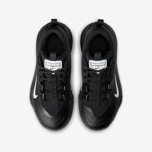 Nike Cross Turf Big Kids' Shoes (Black/White) Size 6