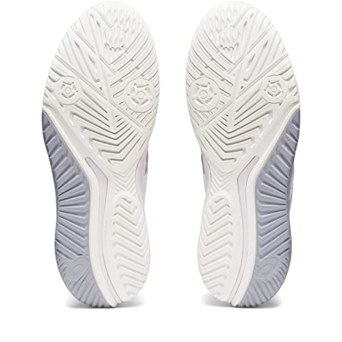 ASICS Women's Gel-Resolution 9 Tennis Shoes, 12, White/Pure Silver