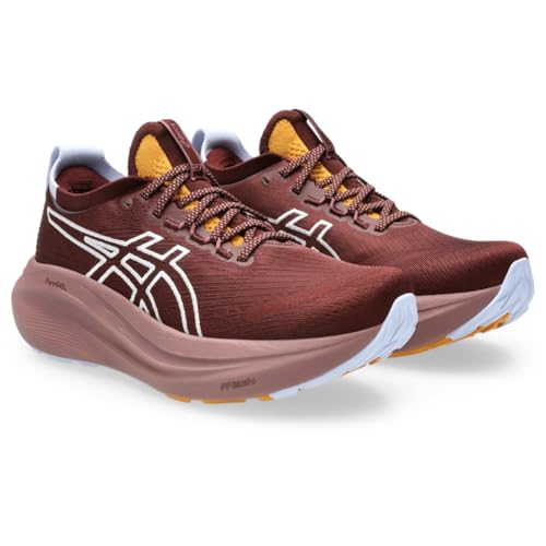 ASICS Women's Gel-Nimbus 27 TR Running Shoes, 12.5, Nature Bathing/Dark RED Planet