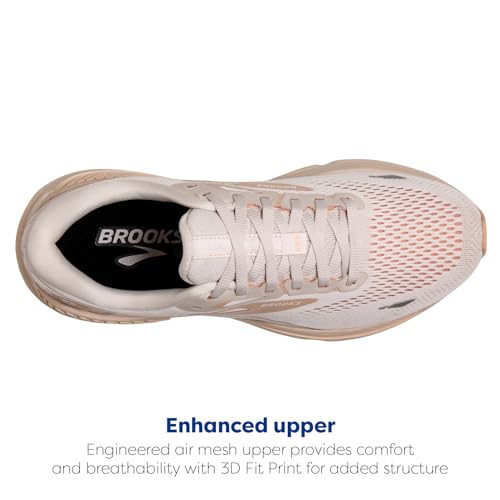 Brooks Women’s Adrenaline GTS 23 Supportive Running Shoe - Crystal Grey/Villa/White - 11 Medium