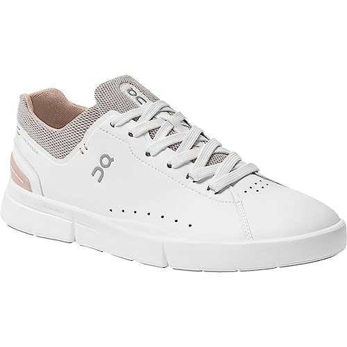 On Women's The Roger Advantage Sneakers, White/Rose, 8 Medium US