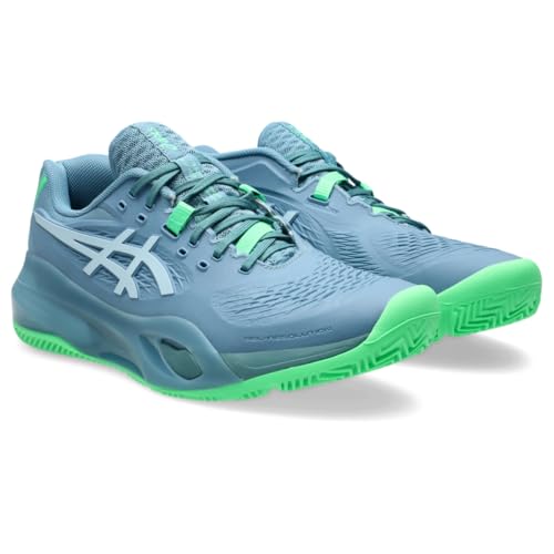 ASICS Men's Gel-Resolution X Padel Tennis Shoes, 11.5, SABA Blue/Cool Grey