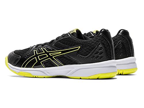 ASICS Kid's Upcourt 3 Grade School Court Shoes, 1, Black/Sour Yuzu