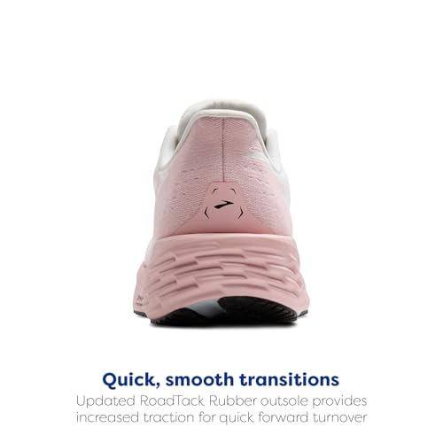 Brooks Women’s Launch 11 Neutral Running Shoe - White/Gold/Pink - 11 Medium