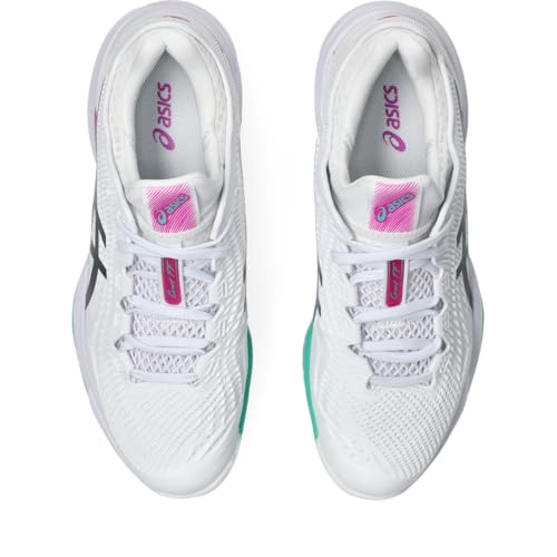 ASICS Men's Court FlyteFoam 3 Tennis Shoes, 15, White/Digital Sakura