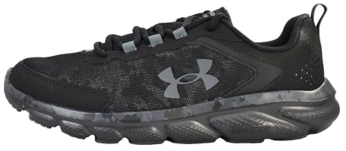 Under Armour Men's Charged Assert 9 Camo, Black/Black/Pitch Gray, 11 US