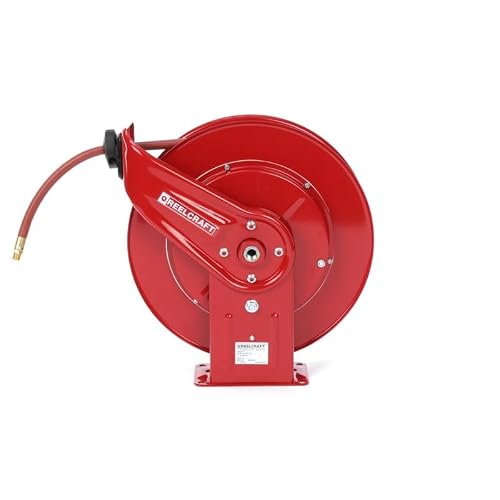Reelcraft 7850 OLP 1/2-Inch by 50-Feet Spring Driven Hose Reel for Air/Water