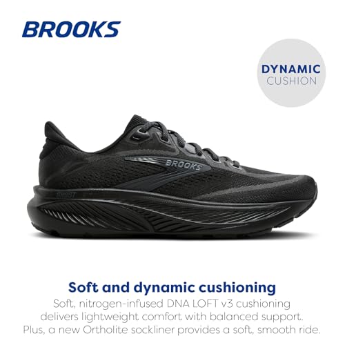 Brooks Men’s Ghost 18 Neutral Running & Walking Shoe - Black/Black/Ebony - 11.5 Medium