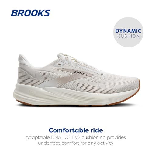Brooks Women’s Revel 8 Neutral Running & Walking Shoe - White/Chateau Grey - 9 Medium