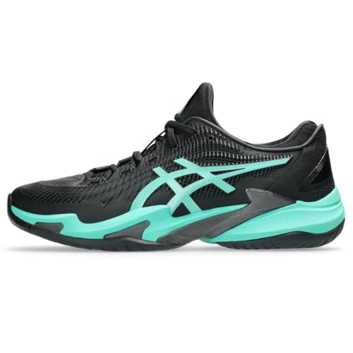 ASICS Men's Court FlyteFoam 3 Tennis Shoes, 10.5, Black/Aurora Green
