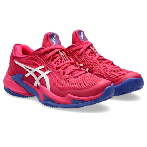 ASICS Women's Court FlyteFoam 3 Clay Tennis Shoe, 8.5, Bright Rose/White