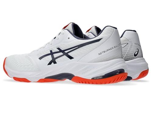 ASICS Men's Netburner Ballistic Ff 3 Trainers, White Indigo Fog, 10.5 US