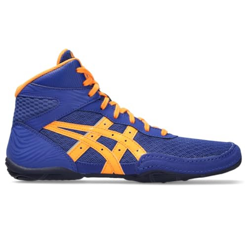 ASICS Kid's Matflex 7 Grade School Wrestling Shoes, 5.5, Dark Cobalt/Orange POP