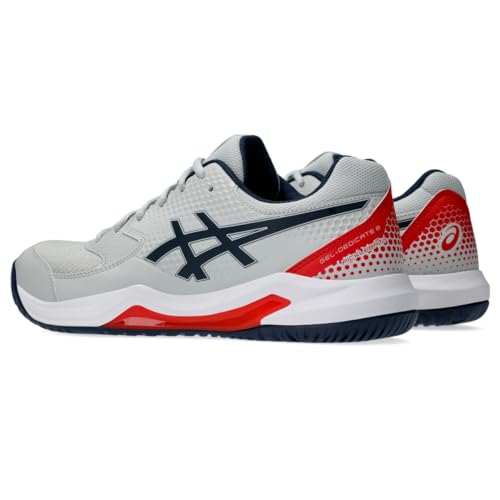 ASICS Men's Gel-Dedicate 8 Pickleball Shoes, 9, Concrete/Night Sky