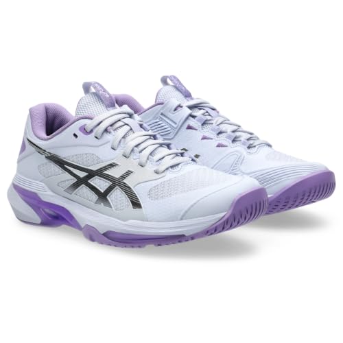 ASICS Women's Solution Speed FF 4 Night Energy Tennis Shoes, Blue Fade/Gunmetal, 9
