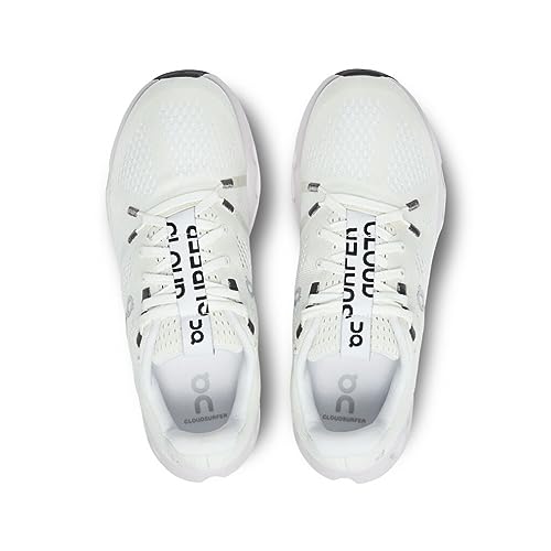 On Womens, Cloudsurfer White/Frost, 5, Medium