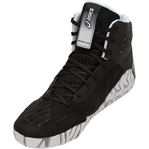 ASICS Men's Aggressor 4 Wrestling Shoes, Black/Black, 7