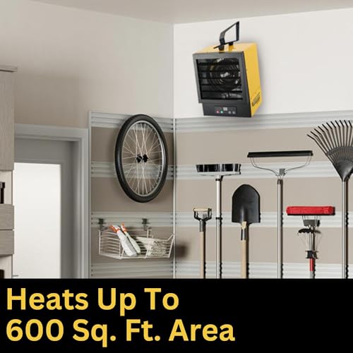 Dura Heat EWH5510 Electric Forced Air Heater with Remote Control 17,060 Btu, Yellow, Large