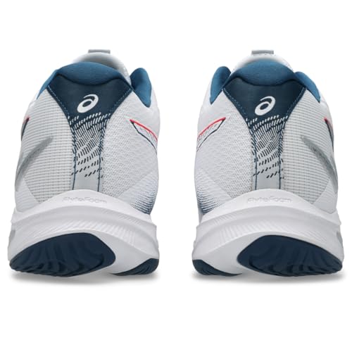 ASICS Men's Netburner Ballistic FlyteFoam 4 Mid Top Volleyball Shoes, 14, White/MAKO Blue