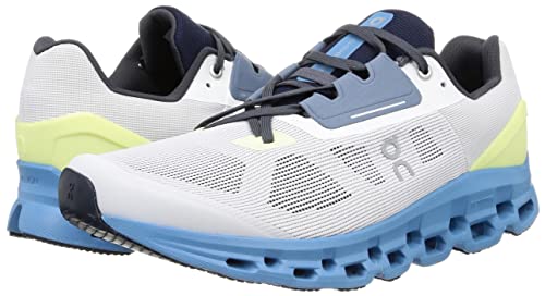 ON Mens Cloudstratus Synthetic Textile Trainers (Frost/Niagra, us_Footwear_Size_System, Adult, Men, Numeric, Medium, Numeric_10_Point_5)