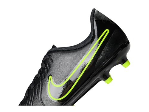 Nike Unisex Kid's Jr. Tiempo Legend 10 Club Multi-Ground Low-Top Soccer Cleats (Little Kid/Big Kid) Black/Volt 3.5 Medium