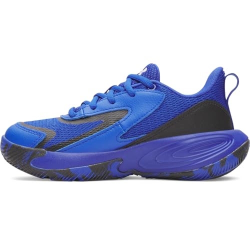 Under Armour Unisex Pre School Size Lockdown 8 Basketball Shoe, (400) Royal/Black/White, 3, US