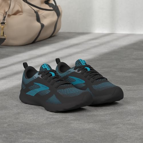 Brooks Men's Revel 5 Neutral Running Shoe - Black/Ebony/Crystal Teal - 11.5