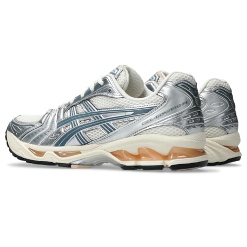 ASICS Unisex Gel-Kayano 14 Unisex Sneakers, Cream/Ironclad, 9.5 US Women/8 US Men