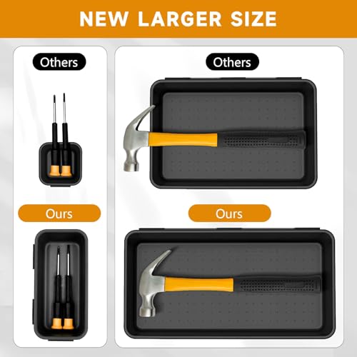 FLYVOLE Tool Box Organizer Tray, 60 PCS & 5 Sizes, Black