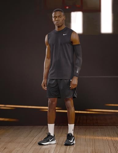 Nike Men's Precision 7 Basketball Shoes, Black/White-Iron Grey-Smoke Grey, 10