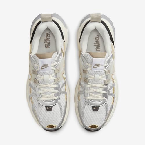Nike V2K Run Women's Shoes (HJ7245-100, White/Khaki/Metallic Silver/White) Size 9.5