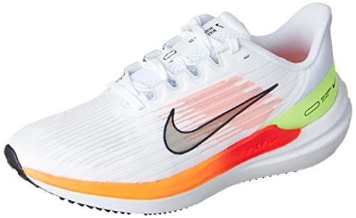 Nike Winflo 9 Men's Road Running Shoes (DD6203-100, White/Total Orange/Bright Crimson/Black) Size 11.5