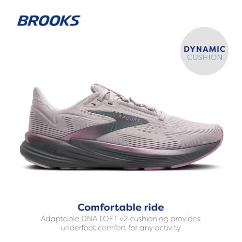 Brooks Women’s Revel 8 Neutral Running & Walking Shoe - Mauve/Ebony/Pink - 9.5 Medium