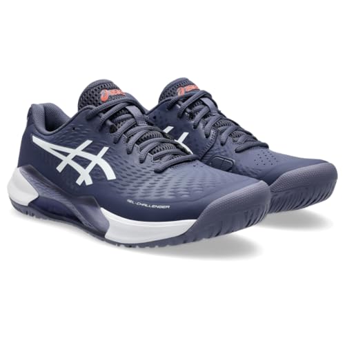 ASICS Men's Gel-Challenger 14 Tennis Shoes, 14, Indigo Fog/White