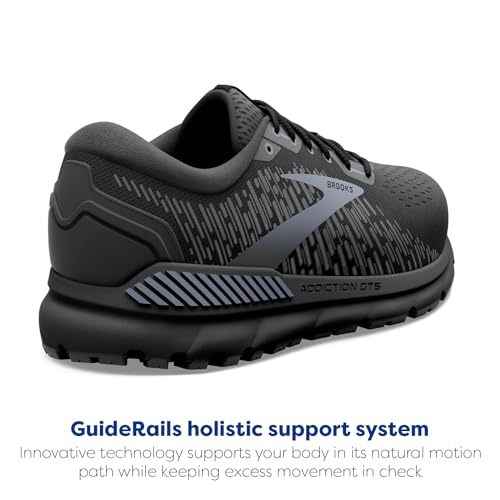 Brooks Men's Addiction GTS 15 Supportive Running Shoe - Black/Black/Ebony - 12 Wide