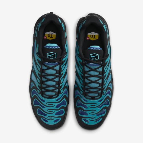 Nike Air Max Plus Drift Men's Shoes (FD4290-011, Black/Deep Royal Blue/Baltic Blue) Size 11.5