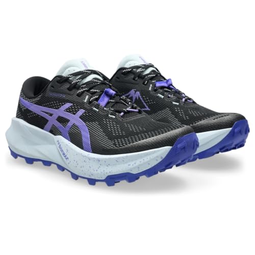 ASICS Women's Trabuco 14 Trail Running Shoes, 8, Black/Amethyst