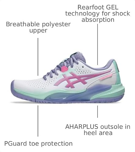 ASICS Women's Gel-Challenger 15 Tennis Shoes, 9, White/Dragon Fruit