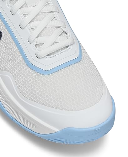 WILSON CourtGlide Women's Tennis Shoe - White/Airy Blue/Navy Blazer, Size 10 US