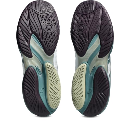 ASICS Men's Court FF 3 Tennis Shoes, 9.5, White/Foggy Teal