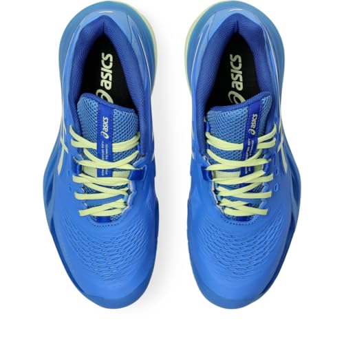 ASICS Women's Gel-Resolution X Tennis Shoes, 10, Blue Coast/Huddle Yellow
