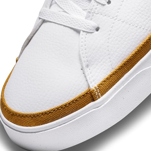 Nike Men's Court Legacy Shoes, White/Black-Desert Ochre, 13