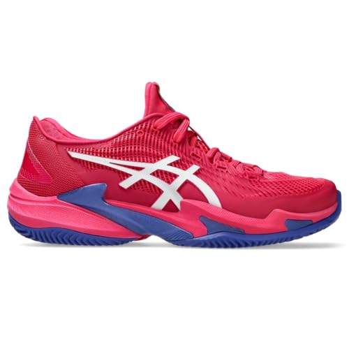 ASICS Women's Court FlyteFoam 3 Clay Tennis Shoe, 8.5, Bright Rose/White