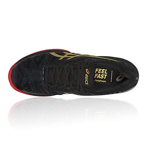 ASICS Solution Speed FF L.E. Womens Tennis Shoes 1042A047 Sneakers Trainers (UK 4 US 6 EU 37, Black Rich Gold 001)