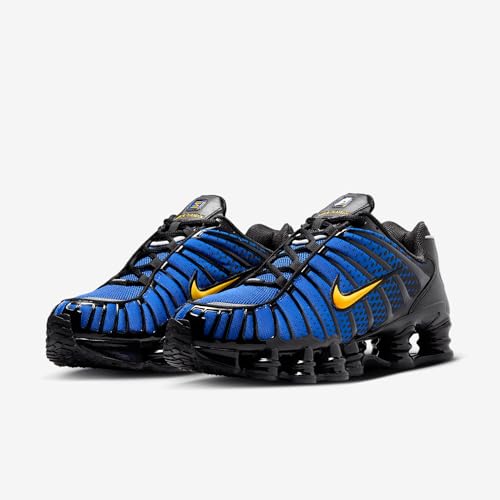 Nike Shox TL Men's Shoes (IB7670-001, Black/Metallic Silver/Lyon Blue/Varsity Maize) Size 10.5