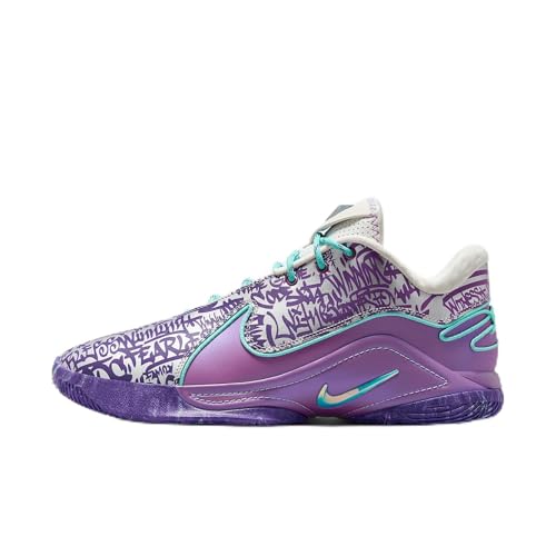 Lebron XXII “Mogul” Basketball Shoes (HV8454-001, Soft Pearl/Vivid Purple/Court Purple/Hyper Turquoise) Size 10.5